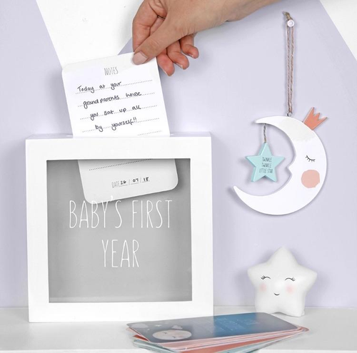 Baby Milestone Memory Box With Cards